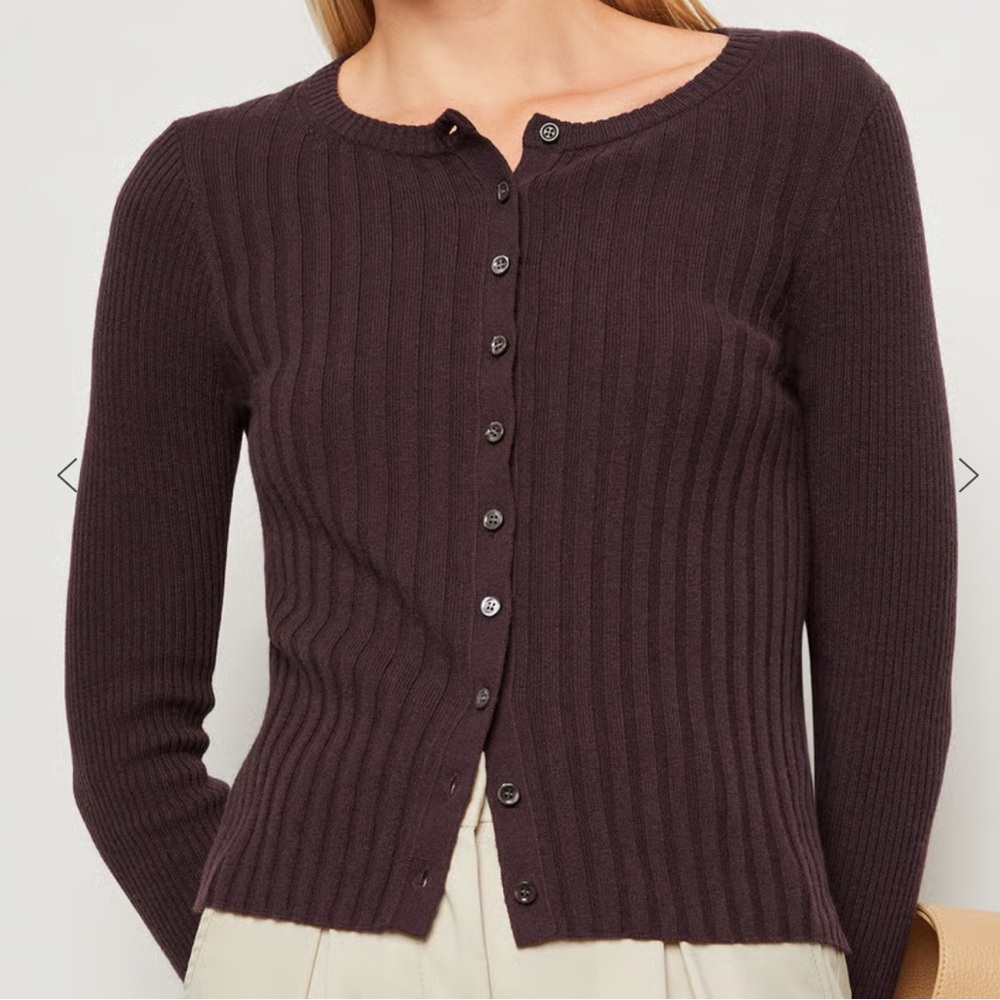 Alex Mill Brown Ribbed Cardigan Sweater